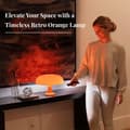 Miniatyrbillede 9 af 9: OBOSOE Orange Svampelampe – Dæmpbar Bordlampe med Retro Design til Soveværelse & Stue