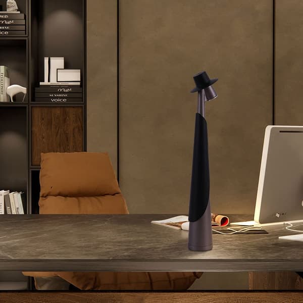 OBOSOE Bordlampe Trådløs / Skrivebordslampe - LED Lampe, Genopladelig Lampe med 3 lysstyrkeniveauer til Indendørs & Udendørs