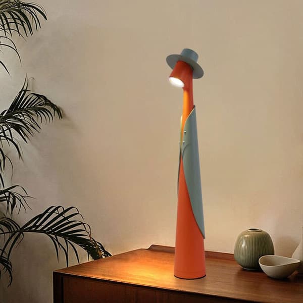 OBOSOE Bordlampe Trådløs / Skrivebordslampe - LED Lampe, Genopladelig Lampe med 3 lysstyrkeniveauer til Indendørs & Udendørs