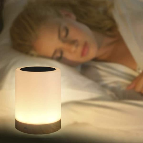 LED-dimbar bordslampa med touch & RGB-färgförändring