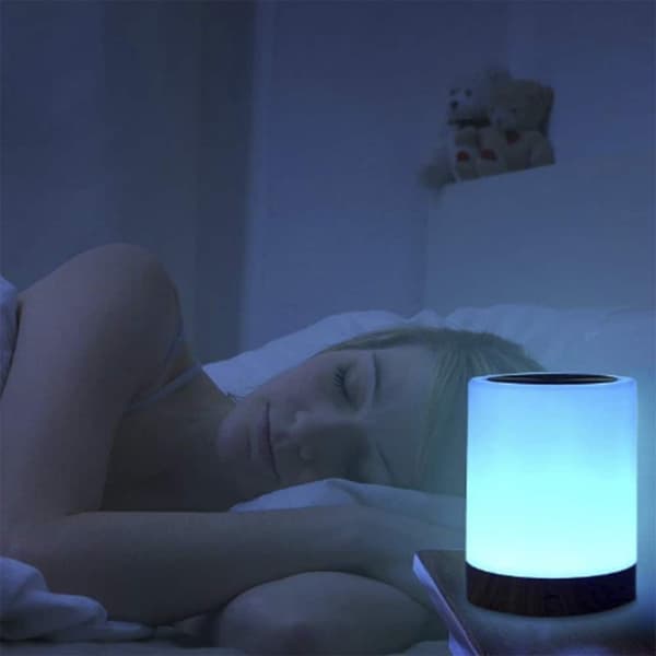 LED-dimbar bordslampa med touch & RGB-färgförändring