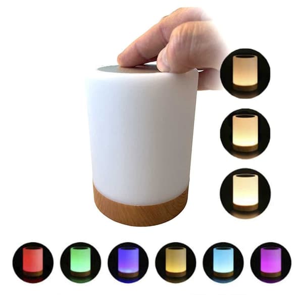 LED-dimbar bordslampa med touch &amp; RGB-färgförändring