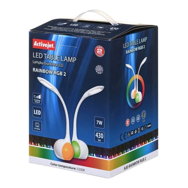 Skrivebordslampe Activejet AJE-RAINBOW 2 Hvid 7 W 430 Lm Hvid