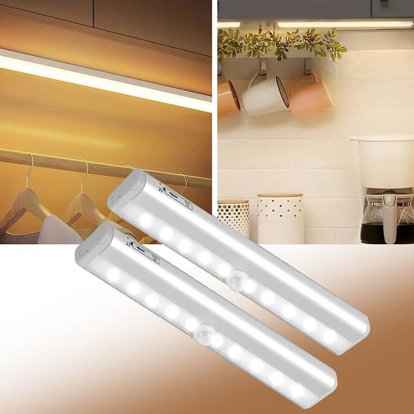 LED-skåplampa m/ sensor - varmvit - 200 Lumen Vit