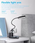 Miniatyrbild 9 av 11: LED-bordslampa med dimmer och trådlös laddare för smartphones (3-i-1)