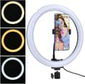 Miniatyrbillede 1 af 6: OBOSOE 10-tommer LED-ringlys med USB – justerbar i tre farver til makeup, selfies og livestream