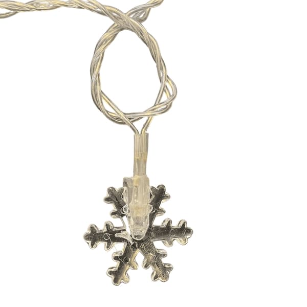 LED-ljusslinga Snowflake White - (3,5 meter)