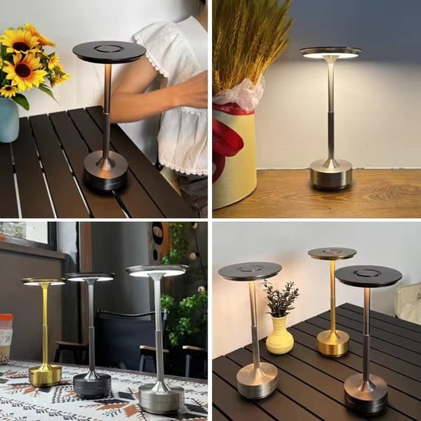 Bordlampe Trådløs / Skrivebordslampe - LED Lampe, 3-trins dæmpning