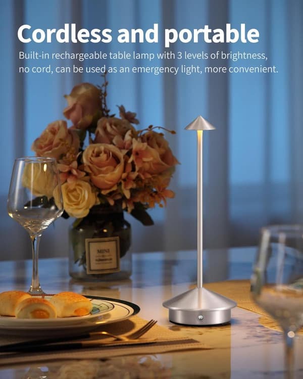OBOSOE Bordlampe / Skrivebordslampe - Trådløs LED Lampe