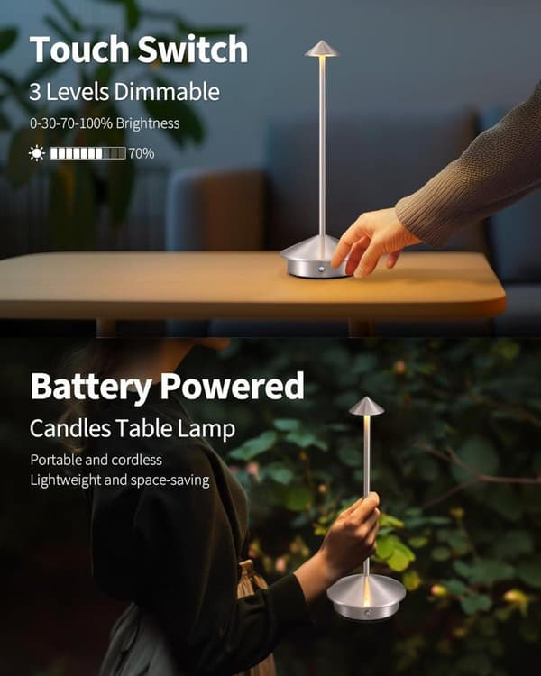 OBOSOE Bordlampe / Skrivebordslampe - Trådløs LED Lampe