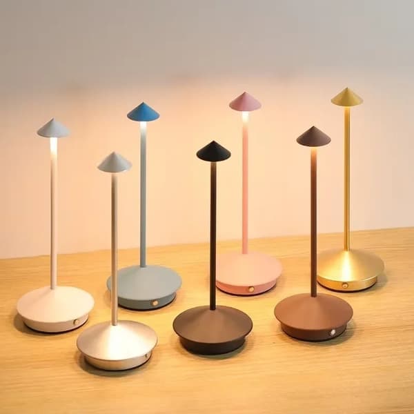 OBOSOE Bordlampe / Skrivebordslampe - Trådløs LED Lampe Sølv 1 st