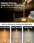 Miniatyrbillede 4 af 8: OBOSOE Bordlampe / Skrivebordslampe - Trådløs LED Lampe