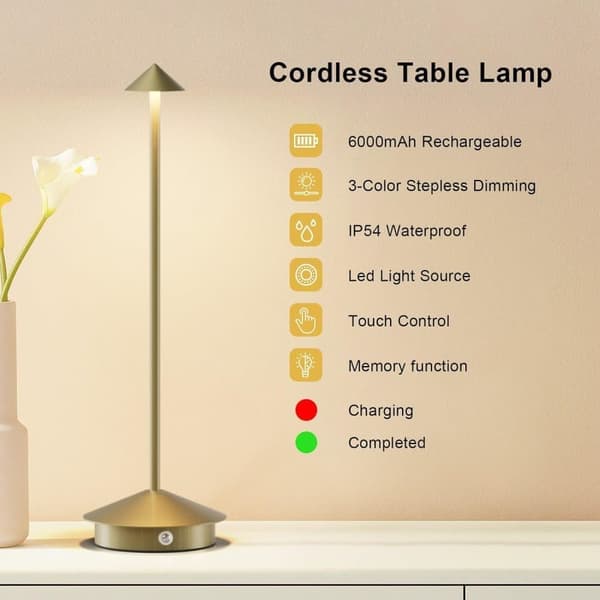OBOSOE Bordlampe / Skrivebordslampe - Trådløs LED Lampe