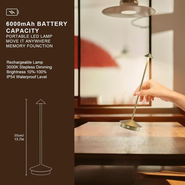 OBOSOE Bordlampe / Skrivebordslampe - Trådløs LED Lampe