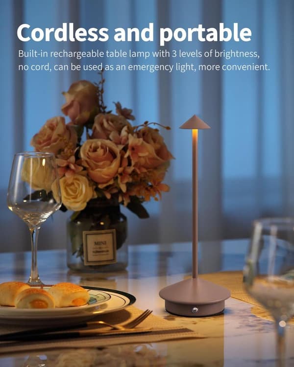 OBOSOE Bordlampe / Skrivebordslampe - Trådløs LED Lampe