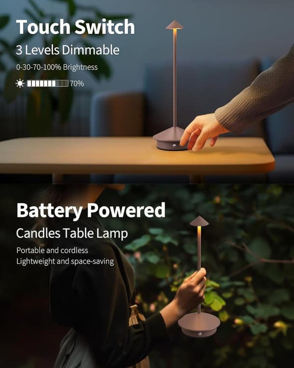 OBOSOE Bordlampe / Skrivebordslampe - Trådløs LED Lampe