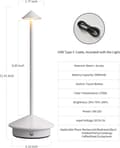 Miniatyrbillede 3 af 10: OBOSOE Bordlampe / Skrivebordslampe - Trådløs LED Lampe