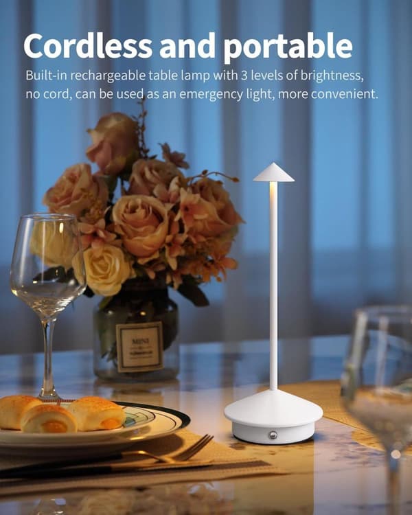 OBOSOE Bordlampe / Skrivebordslampe - Trådløs LED Lampe