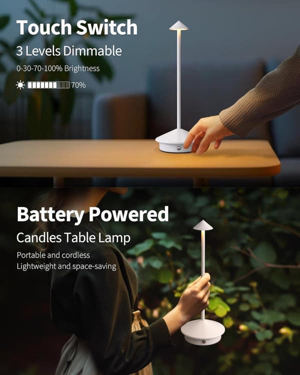 OBOSOE Bordlampe / Skrivebordslampe - Trådløs LED Lampe