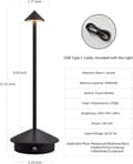 Miniatyrbillede 3 af 10: OBOSOE Bordlampe / Skrivebordslampe - Trådløs LED Lampe