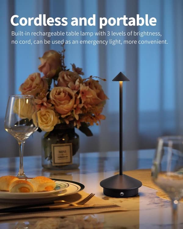 OBOSOE Bordlampe / Skrivebordslampe - Trådløs LED Lampe