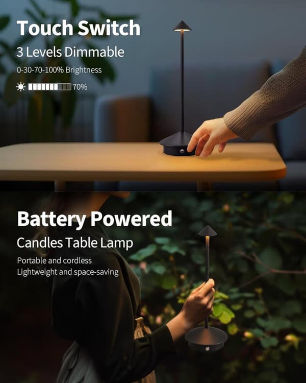 OBOSOE Bordlampe / Skrivebordslampe - Trådløs LED Lampe