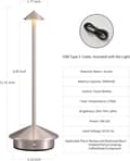 Miniatyrbillede 5 af 11: OBOSOE 2-pak Bordlampe / Skrivebordslampe - Trådløs LED Lampe