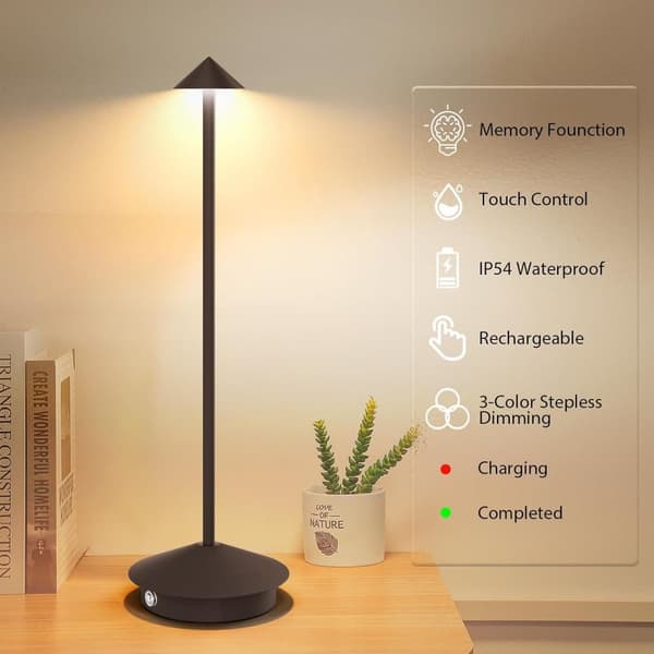OBOSOE 2-pak Bordlampe / Skrivebordslampe - Trådløs LED Lampe