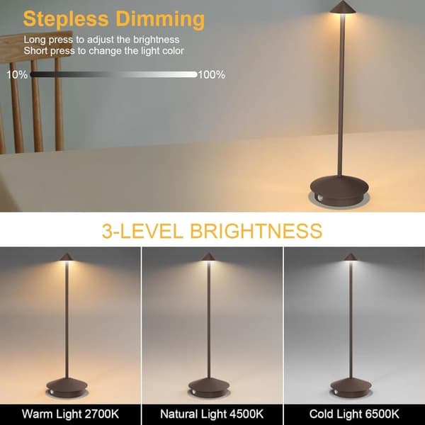 OBOSOE 2-pak Bordlampe / Skrivebordslampe - Trådløs LED Lampe