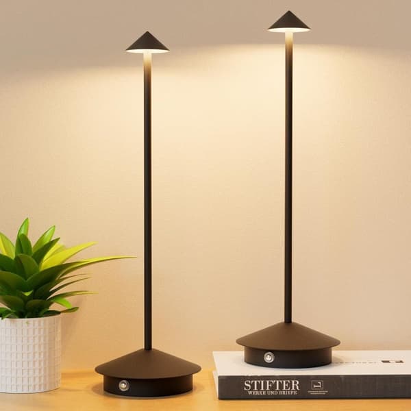 OBOSOE 2-pak Bordlampe / Skrivebordslampe - Trådløs LED Lampe