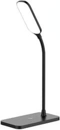 Miniatyrbild 1 av 7: Bomclap Bordslampa med Trådlös Laddare & USB-Port, Justerbar Skrivbordslampa, Ögonvänlig Nattlampa för Läsning och Spel