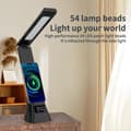 Miniatyrbillede 5 af 6: Bomclap LED Skrivebordslampe med Trådløs Opladning, Dæmpbart Lys og Ur, Justerbar Bordlampe