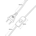 Miniatyrbillede 7 af 8: OBOSOE Bordlampe i måneform, opalglas & E27 montering, skrivebordslampe til soveværelse og kontor