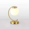 Miniatyrbillede 2 af 8: OBOSOE Bordlampe i måneform, opalglas & E27 montering, skrivebordslampe til soveværelse og kontor