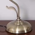 Miniatyrbillede 6 af 8: OBOSOE Tiffany Style Bordlampe med Glasblomster og Messing Base – Elegant Skrivebordslampe
