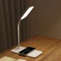 Miniatyrbillede 3 af 6: OBOSOES Skrivebordslampe/Bordlampe med Trådløs Opladning & USB – Dæmpbar Natlys LED-lampe til Natborde, Læsning og Spil