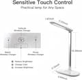 Miniatyrbillede 4 af 5: OBOSOE skrivebordslampe med trådløs opladning – justerbar dæmpende bordlampe, drejelig og foldbar LED-lampe