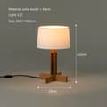 Miniatyrbild 2 av 2: Golvlampa, Massivt trä, Tygskärm, E27 Ljuskälla,A