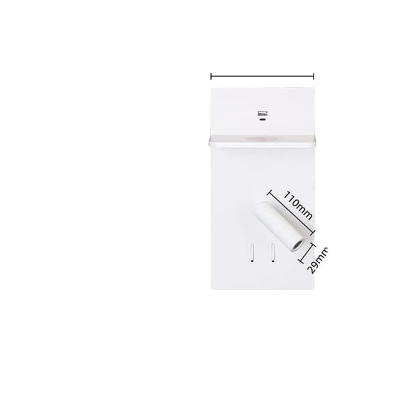 Sengebord LED-lampe, Dæmpbar, Væghængt,varmt lys, B hvid