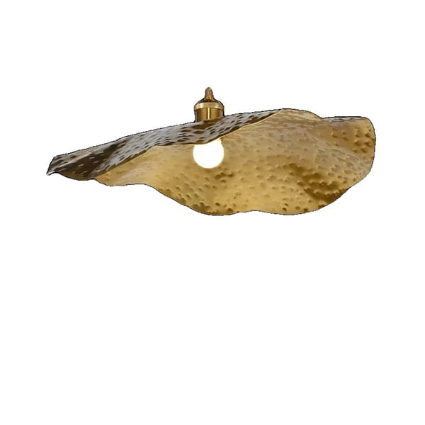 Pendellampe, E27 sokkel, metalskærm, lotusbladdesign,Dia40cm, Varmt lys