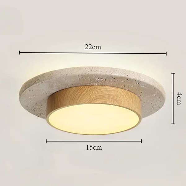 Loftslampe, varmt lys, aftagelig lampeskærm,burlywood-22cm, Varm Hvid