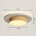 Miniatyrbillede 2 af 2: Loftslampe, varmt lys, aftagelig lampeskærm,burlywood-22cm, Varm Hvid
