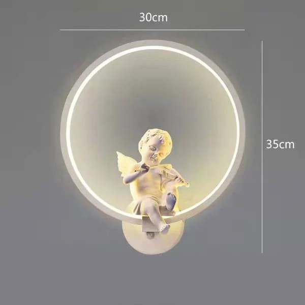 Væglampe, Engel Design, LED Lyskilde, Væghængt,Hvid Violin, Varm Hvid (2700-3500K)