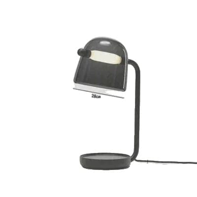 LED-ljuskälla, diameter 20 cm,Svart bordskropp, Varmt ljus