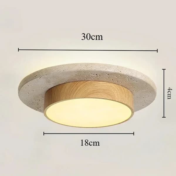 Taklampa, varmt ljus, avtagbar lampskärm,Varm Vit, burlywood-30cm