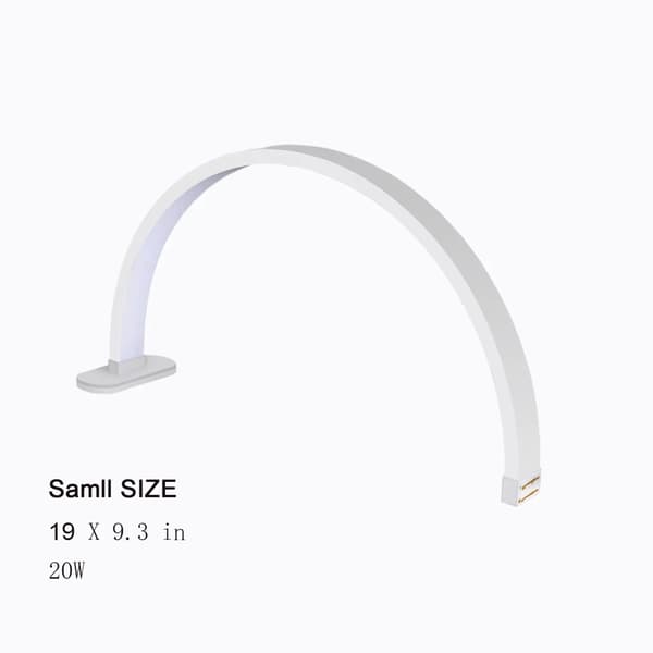LED Skrivebord Neglelampe, Bi-farvet 3200K-5600K, Trinløs Dæmpning, Forskellige Farver,hvid-PY10II 20W