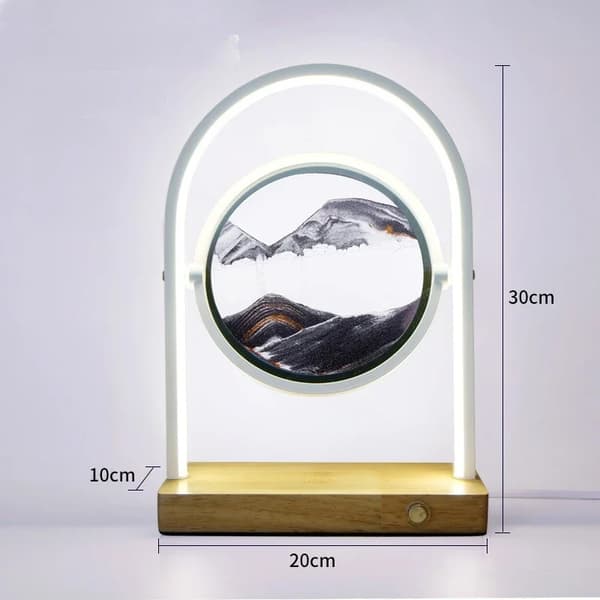 Flydende Sand Maleri Lampe, 20 cm x 10 cm x 30 cm, 3 Watt, AC Strøm,sort sand