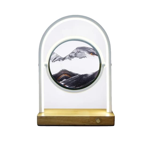 Flydende Sand Maleri Lampe, 20 cm x 10 cm x 30 cm, 3 Watt, AC Strøm,sort sand