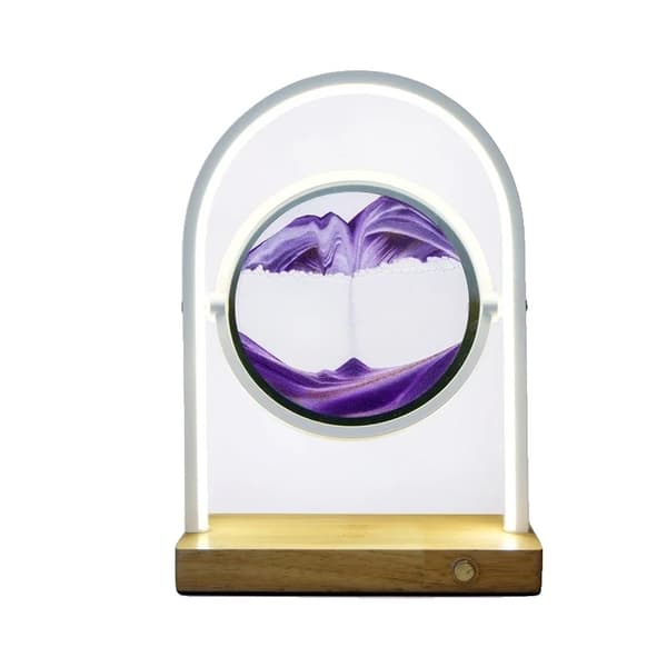 Flydende Sand Maleri Lampe, 20 cm x 10 cm x 30 cm, 3 Watt, AC Strøm,Lilla sand