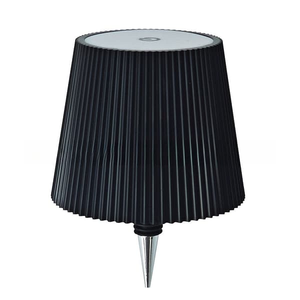 OBOSOE ladattava lampunvarjostin pullolle LED- ja 3 väritilalla Musta RGB+3 färglägen 2000 mAh batteri